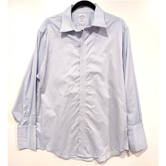 Brooks Brothers Non-Iron Button Down Shirt Striped Egyptian Cotton - Picture 1 of 3